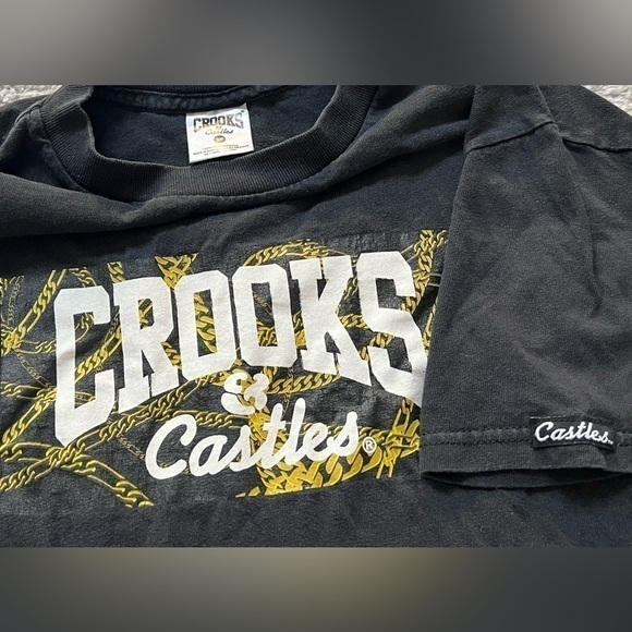 Crooks & Castles Men’s Small Teen Black Short Sleeved T-Shirt - Picture 3 of 3